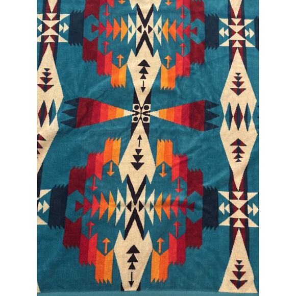 New Pendleton Beach Towel Blanket Tucson Turquoise Southwestern Spa 40” X 70” - Picture 5 of 9